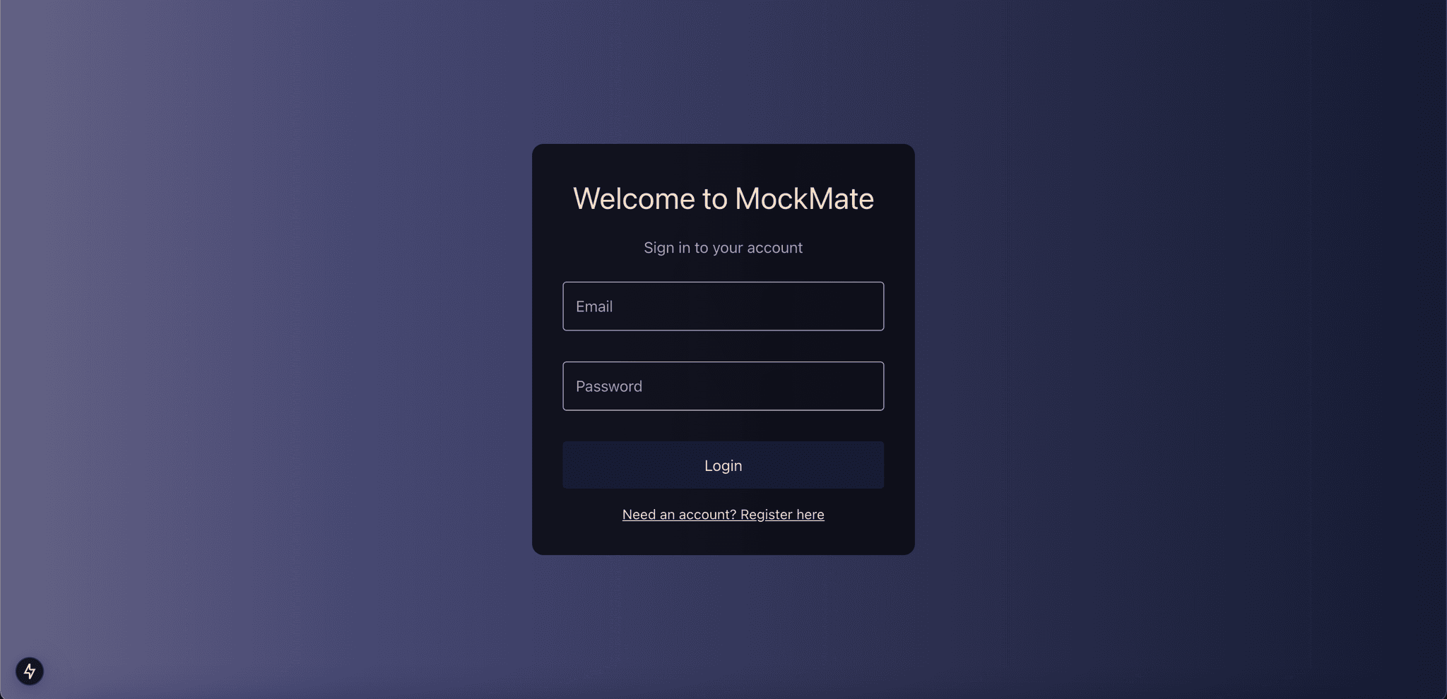 MockMate Landing Page